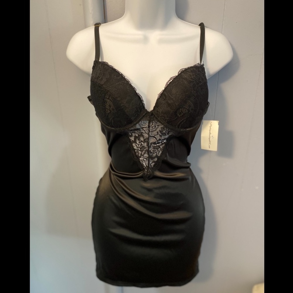 Lace silky dress